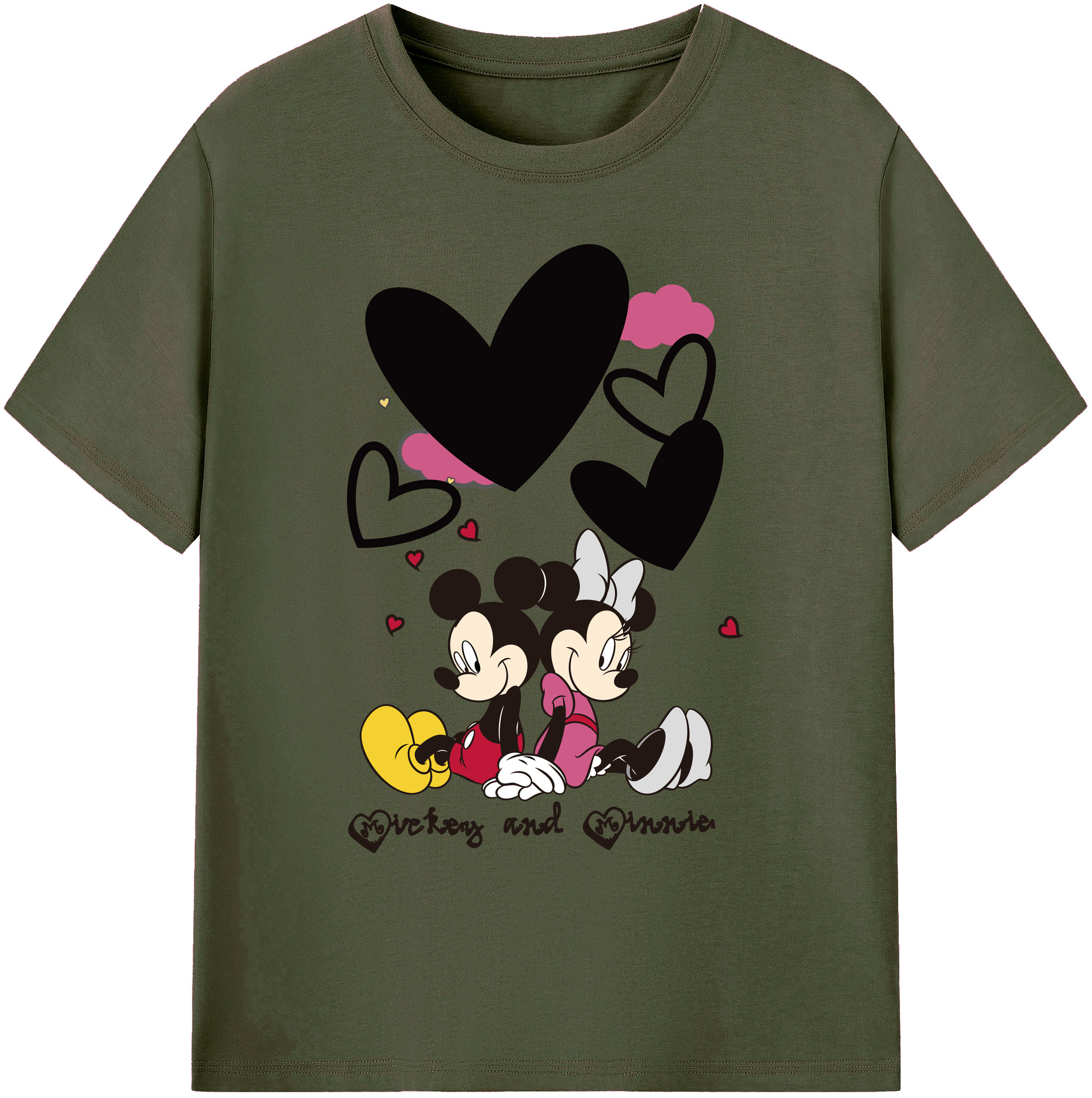 ミッキーマウス Mickey Mouse 綿100％ メンズ半袖Tシャツ｜肌触りやわらか＆通気性
